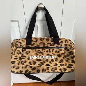 Saint Laurent Nuxx leopard logo duffle bag tote, brand new